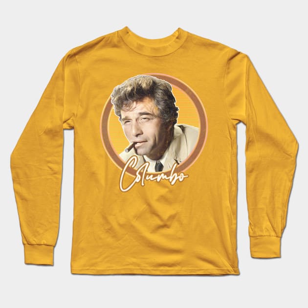 Columbo / Vintage Faded Style TV Fan Design Long Sleeve T-Shirt by DankFutura